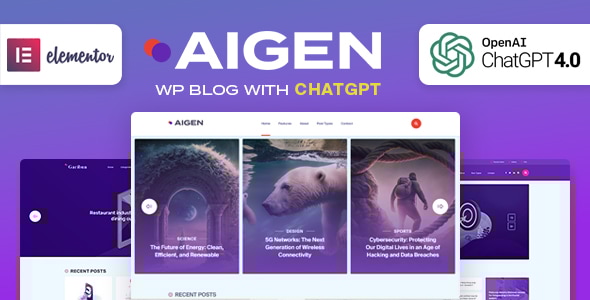Aigen - AI Inspired WordPress Blog Theme Logo