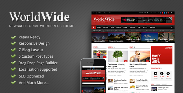World Wide - Responsive Magazine WordPress Logo